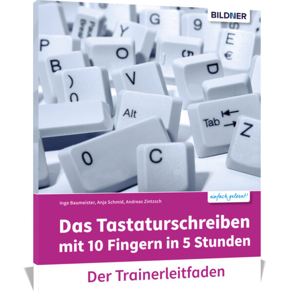 Trainerleitfaden - Das Tastaturschreiben mit 10 Fingern in 5 Stunden Buch Cover (Artikel 100033)