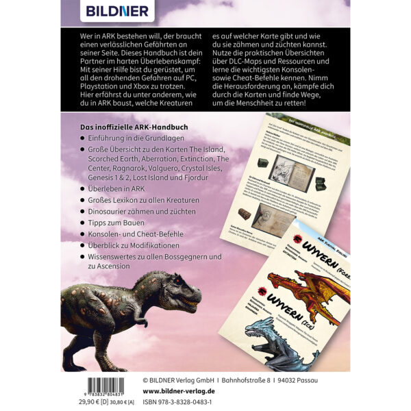 ARK – Der inoffizielle Guide inkl. aller Add-ons bis Fjordur Buch Backcover (100507)