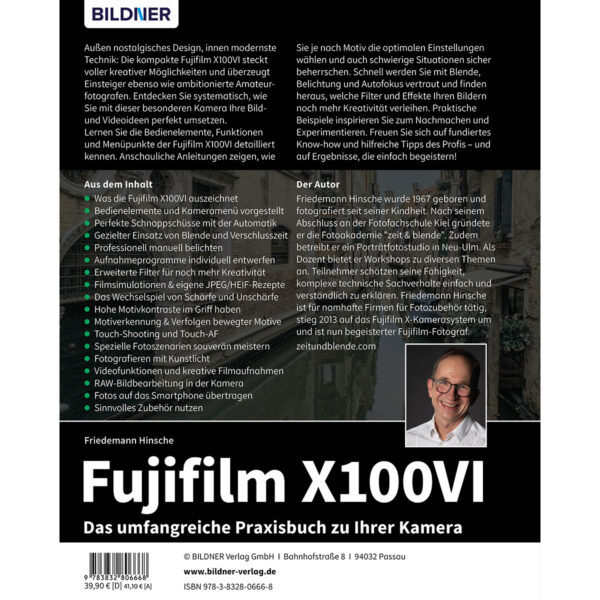 Fujifilm X100VI – Das umfangreiche Praxisbuch zu Ihrer Kamera Backcover (100682)