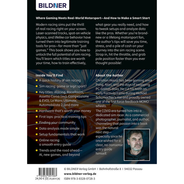 SimRacing - Start your engines (englisch) Book Backcover (100745)