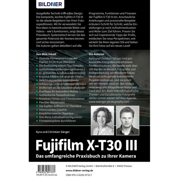 Fujifilm X-T30 III Buch Backcover (100750)