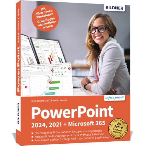 PowerPoint 2024, 2021 + Microsoft 365 Buch Cover (100752)