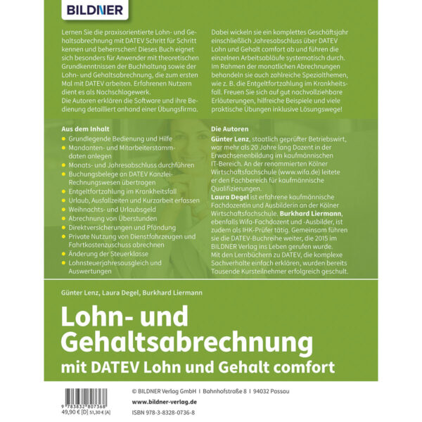 1200x9783832807368.BACK Lohn- und Gehaltsabrechnung mit DATEV Lohn und Gehalt comfort Buch Cover (100753)