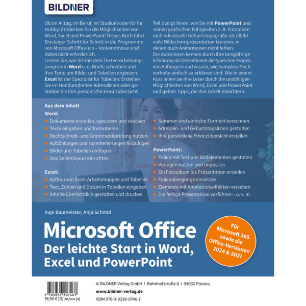 Microsoft Office - Der leichte Start in Word, Excel und PowerPoint Buch Backcover (100763)