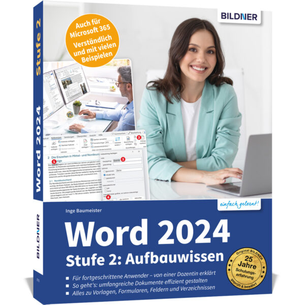 1200x9783832807135 Word 2024 - Stufe 2: Aufbauwissen Buch Cover (100770)