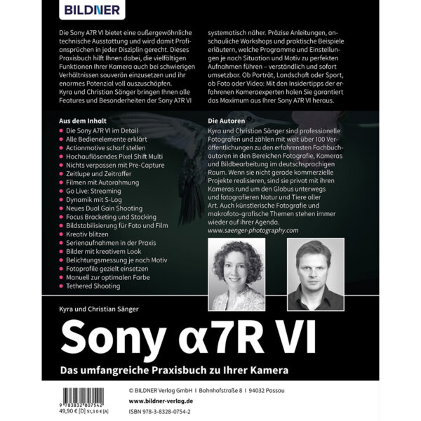 Sony alpha 7R VI - Das umfangreiche Praxisbuch zu Ihrer Kamera Buch Backcover (100771)