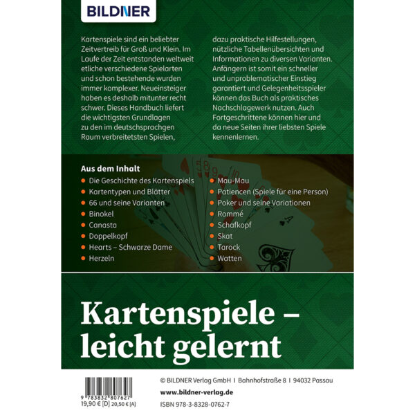 Kartenspiele – leicht gelernt Buch Backcover (100779)