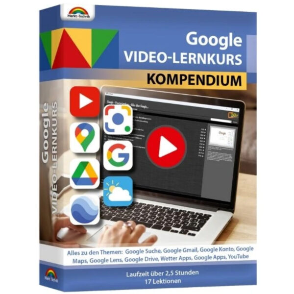 86472_3D_Cover_Google_Videolernkurs Google Video Lernkurs Kompendium Cover (586472)
