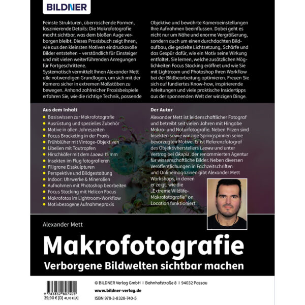Makrofotografie: Verborgene Welten sichtbar machen Buch Backcover (100757)